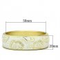 LO2131 - Flash Gold White Metal Bangle with Top Grade Crystal in Clear