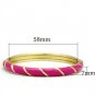LO2139 - Flash Gold White Metal Bangle with Epoxy in No Stone