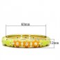 LO2142 - Flash Gold White Metal Bangle with Top Grade Crystal in Clear