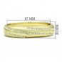 LO2150 - Flash Gold White Metal Bangle with Top Grade Crystal in Clear