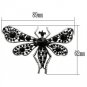 LO2391 - Imitation Rhodium White Metal Brooches with Top Grade Crystal in Jet Default Title