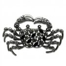 LO2392 - Imitation Rhodium White Metal Brooches with Top Grade Crystal in Jet Default Title