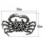 LO2392 - Imitation Rhodium White Metal Brooches with Top Grade Crystal in Jet Default Title