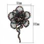 LO2395 - Imitation Rhodium White Metal Brooches with Top Grade Crystal in Multi Color Default Title