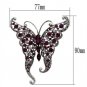 LO2396 - Imitation Rhodium White Metal Brooches with Top Grade Crystal in Multi Color Default Title