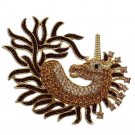 LO2405 - Gold White Metal Brooches with Top Grade Crystal in Multi Color Default Title