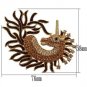 LO2405 - Gold White Metal Brooches with Top Grade Crystal in Multi Color Default Title