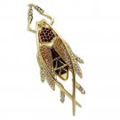 LO2406 - Gold White Metal Brooches with Top Grade Crystal in Multi Color Default Title