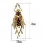 LO2406 - Gold White Metal Brooches with Top Grade Crystal in Multi Color Default Title