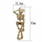 LO2409 - Gold White Metal Brooches with Top Grade Crystal in Multi Color Default Title