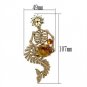 LO2411 - Gold White Metal Brooches with AAA Grade CZ in Topaz Default Title