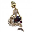 LO2412 - Gold White Metal Brooches with AAA Grade CZ in Amethyst Default Title