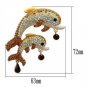 LO2413 - Gold White Metal Brooches with Top Grade Crystal in Multi Color Default Title