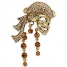 LO2415 - Gold White Metal Brooches with Top Grade Crystal in Multi Color Default Title
