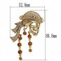 LO2415 - Gold White Metal Brooches with Top Grade Crystal in Multi Color Default Title