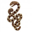 LO2423 - Gold White Metal Brooches with Top Grade Crystal in Multi Color Default Title