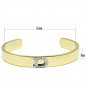 LO2573 - Gold+Rhodium White Metal Bangle with Top Grade Crystal in Clear