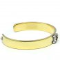 LO2573 - Gold+Rhodium White Metal Bangle with Top Grade Crystal in Clear