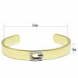 LO2576 - Gold+Rhodium White Metal Bangle with Top Grade Crystal in Clear
