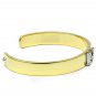 LO2583 - Gold+Rhodium White Metal Bangle with Top Grade Crystal in Clear