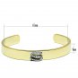 LO2588 - Gold+Rhodium White Metal Bangle with Top Grade Crystal in Clear