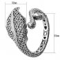 LO2618 - Rhodium Brass Bangle with AAA Grade CZ in Clear Default Title