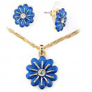 LO262 - Gold White Metal Jewelry Sets with Top Grade Crystal in Clear Default Title