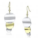 LO2653 - Gold+Rhodium Iron Earrings with No Stone Default Title