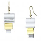 LO2654 - Gold+Rhodium Iron Earrings with No Stone Default Title