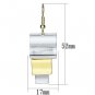 LO2654 - Gold+Rhodium Iron Earrings with No Stone Default Title