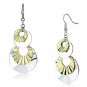 LO2656 - Reverse Two-Tone Iron Earrings with No Stone Default Title