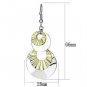 LO2656 - Reverse Two-Tone Iron Earrings with No Stone Default Title