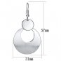 LO2657 - Matte Rhodium & Rhodium Iron Earrings with No Stone Default Title