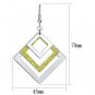 LO2659 - Rhodium Iron Earrings with No Stone Default Title