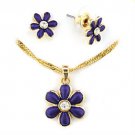 LO266 - Gold White Metal Jewelry Sets with Top Grade Crystal in Clear Default Title