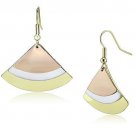 LO2661 - Rhodium + Gold + Rose Gold Iron Earrings with No Stone Default Title
