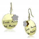 LO2663 - Gold Iron Earrings with No Stone Default Title