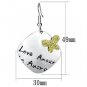LO2664 - Rhodium Iron Earrings with No Stone Default Title