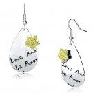 LO2665 - Rhodium Iron Earrings with No Stone Default Title