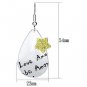 LO2665 - Rhodium Iron Earrings with No Stone Default Title
