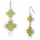LO2666 - Rhodium Iron Earrings with No Stone Default Title