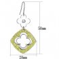 LO2667 - Rhodium Iron Earrings with Top Grade Crystal in Clear Default Title
