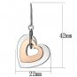 LO2675 - Rose Gold + Rhodium Iron Earrings with No Stone Default Title