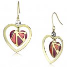 LO2680 - Gold Iron Earrings with Top Grade Crystal in Clear Default Title