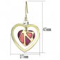 LO2680 - Gold Iron Earrings with Top Grade Crystal in Clear Default Title