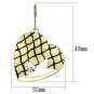 LO2688 - Matte Gold & Gold Iron Earrings with Top Grade Crystal in Clear Default Title
