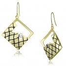 LO2689 - Gold Iron Earrings with Top Grade Crystal in Clear Default Title