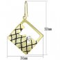 LO2689 - Gold Iron Earrings with Top Grade Crystal in Clear Default Title