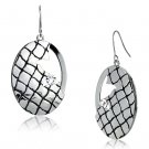LO2690 - Rhodium Iron Earrings with Top Grade Crystal in Clear Default Title