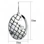 LO2690 - Rhodium Iron Earrings with Top Grade Crystal in Clear Default Title